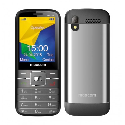 Maxcom MM144 (Dual Sim) 2.4" με Κάμερα, Bluetooth, Φακό, Ανοιχτή Ακρόαση και Ραδιόφωνο Γκρι